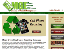 Tablet Screenshot of meangreenelectronicsrecycling.com